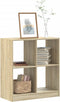vidaXL - Boekenkast - 68,5x32x75 - cm - bewerkt - hout - sonoma - eikenkleurig