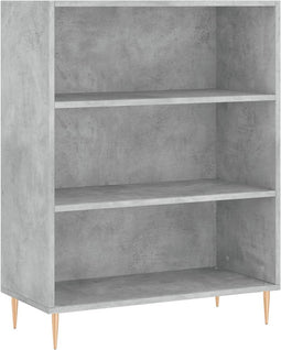 vidaXL - Boekenkast - 69,5x32,5x90 - cm - bewerkt - hout - betongrijs