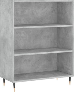 vidaXL - Boekenkast - 69,5x32,5x90 - cm - bewerkt - hout - betongrijs