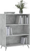 vidaXL - Boekenkast - 69,5x32,5x90 - cm - bewerkt - hout - betongrijs