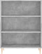 vidaXL - Boekenkast - 69,5x32,5x90 - cm - bewerkt - hout - betongrijs
