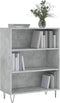 vidaXL - Boekenkast - 69,5x32,5x90 - cm - bewerkt - hout - betongrijs