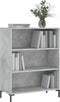 vidaXL - Boekenkast - 69,5x32,5x90 - cm - bewerkt - hout - betongrijs