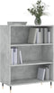 vidaXL - Boekenkast - 69,5x32,5x90 - cm - bewerkt - hout - betongrijs