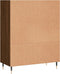 vidaXL - Boekenkast - 69,5x32,5x90 - cm - bewerkt - hout - bruin - eikenkleur