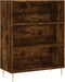 vidaXL - Boekenkast - 69,5x32,5x90 - cm - bewerkt - hout - gerookt - eikenkleurig