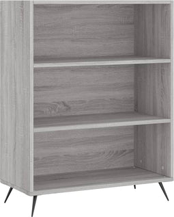 vidaXL - Boekenkast - 69,5x32,5x90 - cm - bewerkt - hout - grijs - sonoma - eikenkleur
