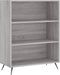 vidaXL - Boekenkast - 69,5x32,5x90 - cm - bewerkt - hout - grijs - sonoma - eikenkleur