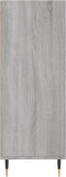 vidaXL - Boekenkast - 69,5x32,5x90 - cm - bewerkt - hout - grijs - sonoma - eikenkleur
