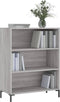 vidaXL - Boekenkast - 69,5x32,5x90 - cm - bewerkt - hout - grijs - sonoma - eikenkleur