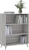 vidaXL - Boekenkast - 69,5x32,5x90 - cm - bewerkt - hout - grijs - sonoma - eikenkleur