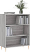 vidaXL - Boekenkast - 69,5x32,5x90 - cm - bewerkt - hout - grijs - sonoma - eikenkleur