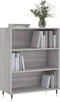 vidaXL - Boekenkast - 69,5x32,5x90 - cm - bewerkt - hout - grijs - sonoma - eikenkleur