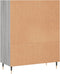 vidaXL - Boekenkast - 69,5x32,5x90 - cm - bewerkt - hout - grijs - sonoma - eikenkleur
