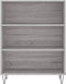 vidaXL - Boekenkast - 69,5x32,5x90 - cm - bewerkt - hout - grijs - sonoma - eikenkleur