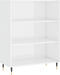 vidaXL - Boekenkast - 69,5x32,5x90 - cm - bewerkt - hout - hoogglans - wit