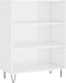 vidaXL - Boekenkast - 69,5x32,5x90 - cm - bewerkt - hout - hoogglans - wit