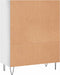 vidaXL - Boekenkast - 69,5x32,5x90 - cm - bewerkt - hout - hoogglans - wit