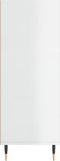 vidaXL - Boekenkast - 69,5x32,5x90 - cm - bewerkt - hout - hoogglans - wit
