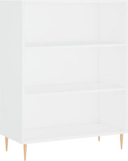 vidaXL - Boekenkast - 69,5x32,5x90 - cm - bewerkt - hout - wit