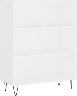 vidaXL - Boekenkast - 69,5x32,5x90 - cm - bewerkt - hout - wit