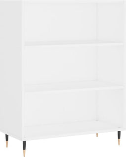 vidaXL - Boekenkast - 69,5x32,5x90 - cm - bewerkt - hout - wit