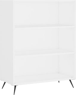 vidaXL - Boekenkast - 69,5x32,5x90 - cm - bewerkt - hout - wit