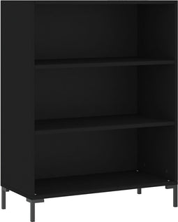 vidaXL - Boekenkast - 69,5x32,5x90 - cm - bewerkt - hout - zwart