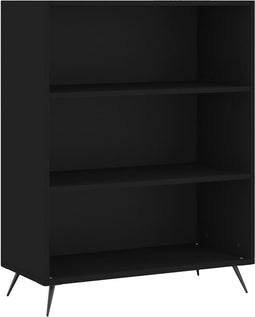 vidaXL - Boekenkast - 69,5x32,5x90 - cm - bewerkt - hout - zwart