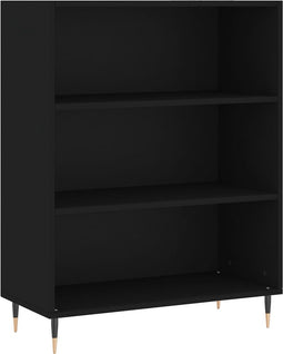 vidaXL - Boekenkast - 69,5x32,5x90 - cm - bewerkt - hout - zwart