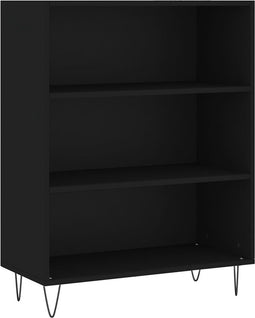 vidaXL - Boekenkast - 69,5x32,5x90 - cm - bewerkt - hout - zwart