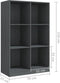 vidaXL - Boekenkast - 70x33x110 - cm - massief - grenenhout - grijs