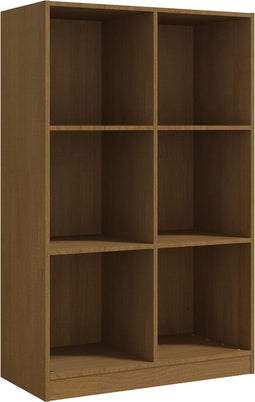 vidaXL - Boekenkast - 70x33x110 - cm - massief - grenenhout - honingbruin