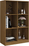 vidaXL - Boekenkast - 70x33x110 - cm - massief - grenenhout - honingbruin