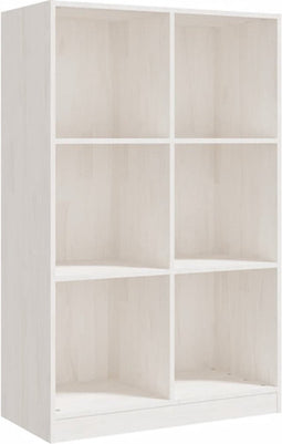 vidaXL - Boekenkast - 70x33x110 - cm - massief - grenenhout - wit