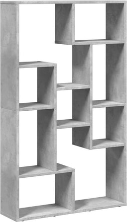 vidaXL - Boekenkast - 72x20x120 - cm - bewerkt - hout - betongrijs