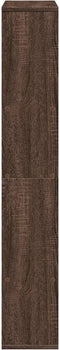 vidaXL - Boekenkast - 72x20x120 - cm - bewerkt - hout - bruin - eikenkleurig