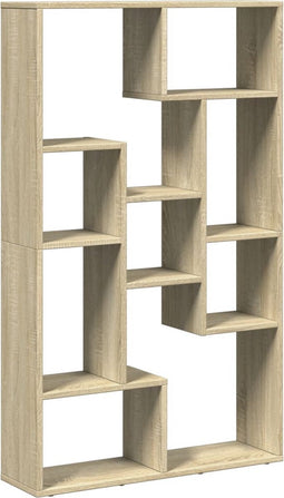 vidaXL - Boekenkast - 72x20x120 - cm - bewerkt - hout - sonoma - eikenkleurig