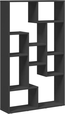 vidaXL - Boekenkast - 72x20x120 - cm - bewerkt - hout - zwart