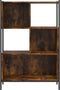 vidaXL - Boekenkast - 72x28x109 - cm - bewerkt - hout - gerookt - eikenkleurig