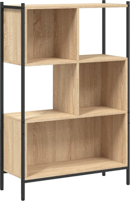 vidaXL - Boekenkast - 72x28x109 - cm - bewerkt - hout - sonoma - eikenkleurig