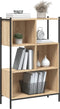 vidaXL - Boekenkast - 72x28x109 - cm - bewerkt - hout - sonoma - eikenkleurig