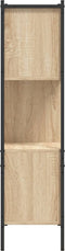 vidaXL - Boekenkast - 72x28x109 - cm - bewerkt - hout - sonoma - eikenkleurig