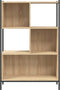 vidaXL - Boekenkast - 72x28x109 - cm - bewerkt - hout - sonoma - eikenkleurig
