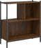 vidaXL - Boekenkast - 72x28x77,5 - cm - bewerkt - hout - bruin - eikenkleur
