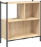 vidaXL - Boekenkast - 72x28x77,5 - cm - bewerkt - hout - sonoma - eikenkleurig