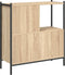 vidaXL - Boekenkast - 72x28x77,5 - cm - bewerkt - hout - sonoma - eikenkleurig