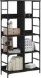 vidaXL - Boekenkast - 78,5x33x153 - cm - bewerkt - hout - zwart