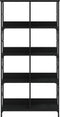 vidaXL - Boekenkast - 78,5x33x153 - cm - bewerkt - hout - zwart