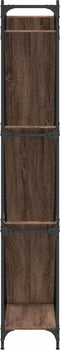vidaXL - Boekenkast - 79x30x180 - cm - bewerkt - hout - en - metaal - bruin - eiken